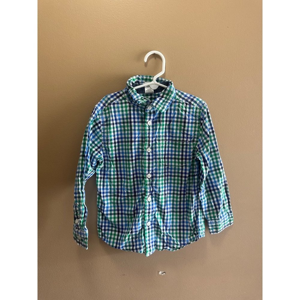 Gymboree Plaid Spring/Easter Button Down Size 5/6